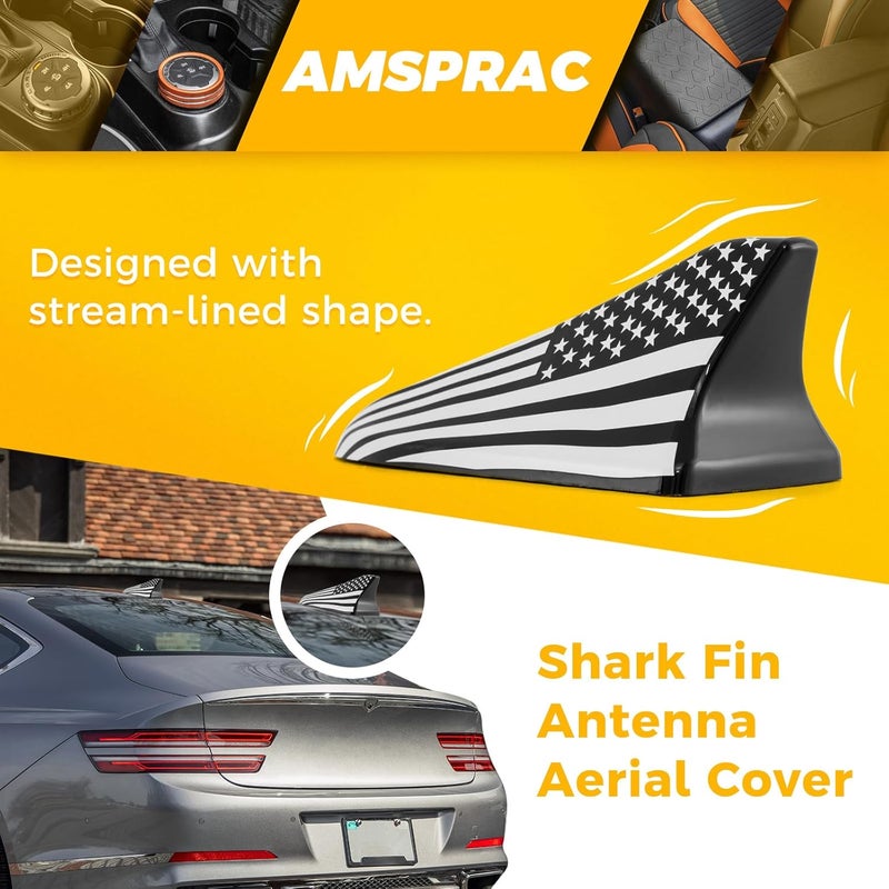 AMSPRAC Shark Fin Antenna Cover,Antenna Base fit for Kia Optima 2014-2020,Hyundai Sonata 2015-2019,Genesis Sedan G80 2015-2017,Genesis Coupe 2013-2015,Hyundai Elantra Sedan 2011-2016,Black Base - Image 3